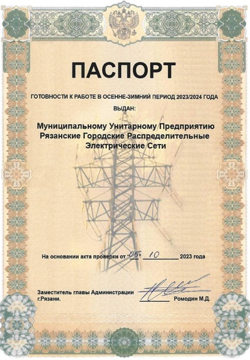 Паспорт готовности  2023/2024
